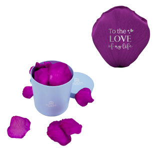 To the love of my life - Round Paper Box  (25 Preserved Petals)