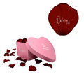 I Love You - Heart Paper Box (150 Preserved Rose Petals)