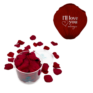 I'll Love You Always - Acrylic Round (100 Preserved Petals)
