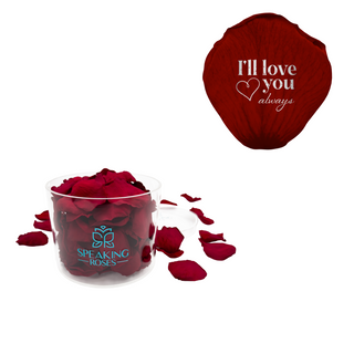 I'll Love You Always - Acrylic Round (100 Preserved Petals)