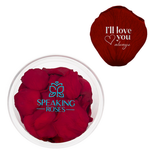I'll Love You Always - Acrylic Round (100 Preserved Petals)