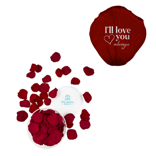 I'll Love You Always - Acrylic Round (100 Preserved Petals)