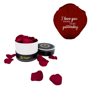 I love you more than yesterday - Spec Black Paper Box (100 Preserved Petals)
