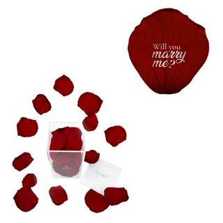 Will You Marry Me - Acrylic Square Box (50 Preserved Petals)