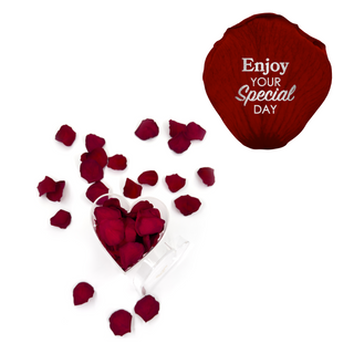 Enjoy your special day! - Heart Acrylic Box  (100 Preserved Petals)