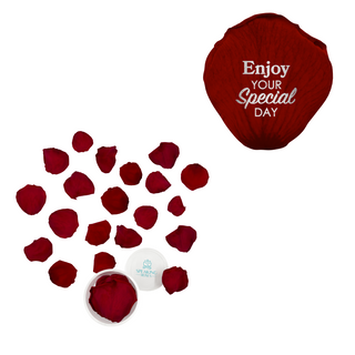 Enjoy your special day! - Acrylic Round Box (25 Preserved Petals)