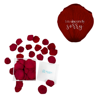 I'm sincerely sorry  - Acrylic Square Box (150 Preserved Petals)