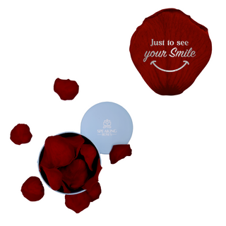 Just to see you smile - Round Paper Box  (25 Preserved Petals)