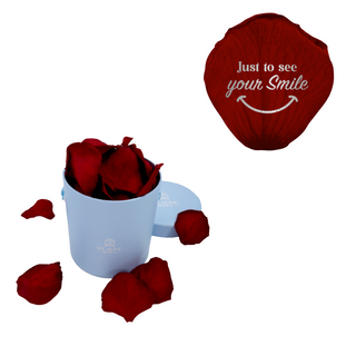Just to see you smile - Round Paper Box  (25 Preserved Petals)