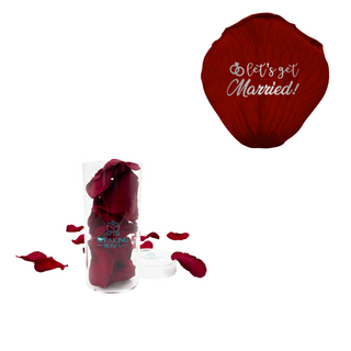 Let's get married! - Acrylic Round Box (25 Preserved Petals)
