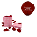 Love blooms, happy anniversary! - Square Paper Box (100 Preserved Petals)