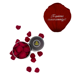 ¿Te quieres casar conmigo? - Spec Black Paper Box (100 Preserved Petals)