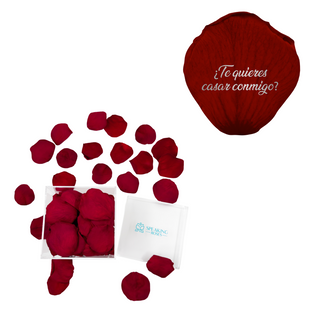 ¿Te quieres casar conmigo? - Acrylic Square Box (150 Preserved Petals)