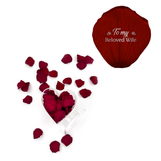 To my beloved wife - Heart Acrylic Box  (100 Preserved Petals)