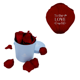 To the love of my life - Round Paper Box  (25 Preserved Petals)