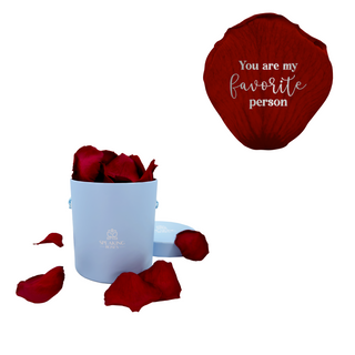 You are my favorite person - Round Paper Box  (25 Preserved Petals)