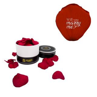 Will you marry me? - Spec Black Paper Box (100 Preserved Petals)
