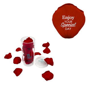 Enjoy your special day! - Acrylic Round Box (25 Preserved Petals)