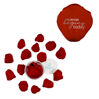Forever begins today - Acrylic Round Box (25 Preserved Petals)