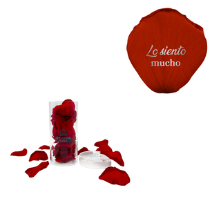 Lo siento mucho - Acrylic Round Box (25 Preserved Petals)