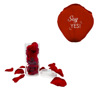 Say yes - Acrylic Round Box (25 Preserved Petals)