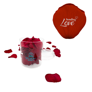 Sending love - Acrylic Round Box (50 Preserverd Rose Petals)