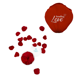 Sending love - Acrylic Round Box (50 Preserverd Rose Petals)