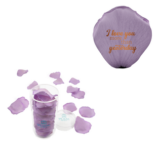 I love you more than yesterday - Acrylic Round Box (25 Preserved Petals)