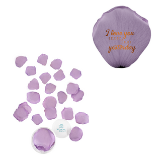 I love you more than yesterday - Acrylic Round Box (25 Preserved Petals)