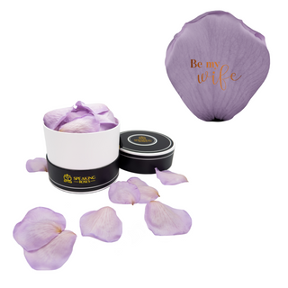 Be my wife - Spec Black Paper Box (100 Preserved Petals)