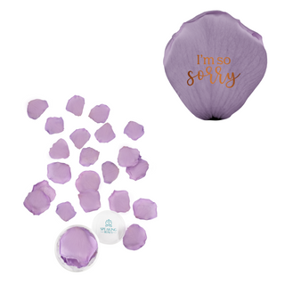 I’m so sorry - Acrylic Round Box (25 Preserved Petals)