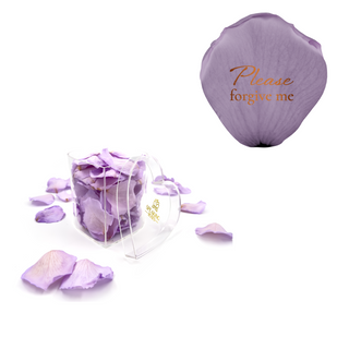 Please forgive me - Heart Acrylic Box  (100 Preserved Petals)