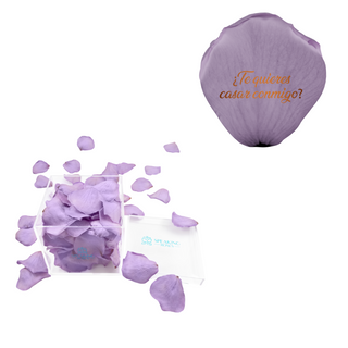 ¿Te quieres casar conmigo? - Acrylic Square Box (150 Preserved Petals)