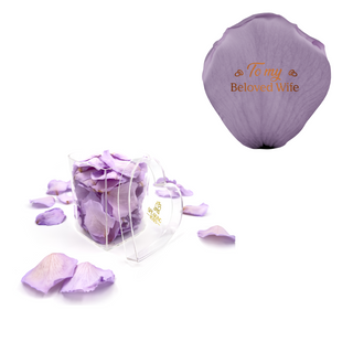To my beloved wife - Heart Acrylic Box  (100 Preserved Petals)