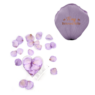To my beloved wife - Heart Acrylic Box  (100 Preserved Petals)