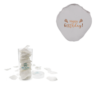 Happy Birthday! - Acrylic Round Box (25 Preserved Petals)