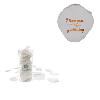I love you more than yesterday - Acrylic Round Box (25 Preserved Petals)