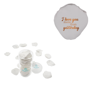 I love you more than yesterday - Acrylic Round Box (25 Preserved Petals)