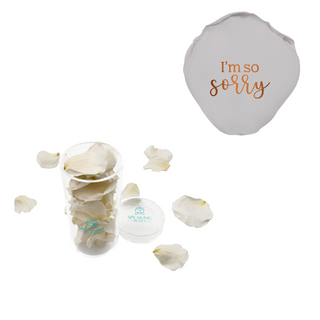 I'm So Sorry - Acrylic Round Box (25 Preserved Rose Petals)