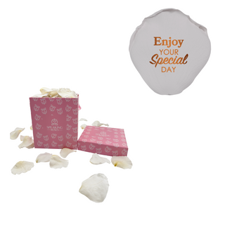 Enjoy your special day! - Square Paper Box (100 Preserved Petals)