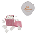 Feliz aniversario! Te amo - Square Paper Box (100 Preserved Petals)