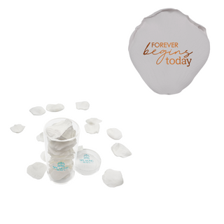 Forever begins today - Acrylic Round Box (25 Preserved Petals)