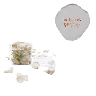 I'm sincerely sorry  - Acrylic Square Box (150 Preserved Petals)