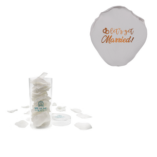Let's get married! - Acrylic Round Box (25 Preserved Petals)