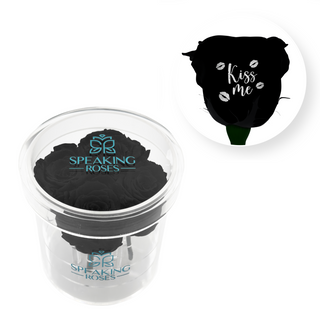 Kiss me - Round Acrylic Box (4 preserved stems)