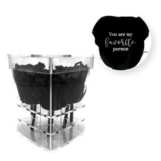 You are my favorite person - Heart Acrylic Box  (6 Preserved Stems)