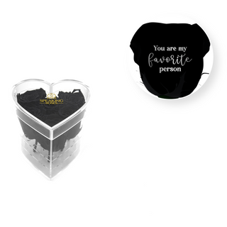 You are my favorite person - Heart Acrylic Box  (6 Preserved Stems)