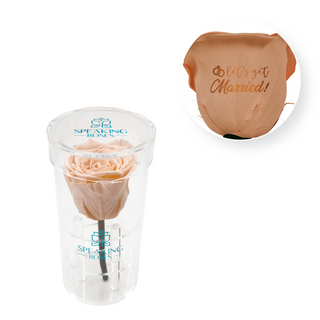 Let's Get Married - Acrylic Round Box (1 Preserved Stem)