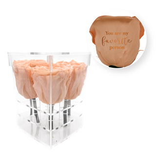 You are my favorite person - Heart Acrylic Box  (6 Preserved Stems)