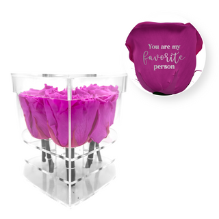 You are my favorite person - Heart Acrylic Box  (6 Preserved Stems)